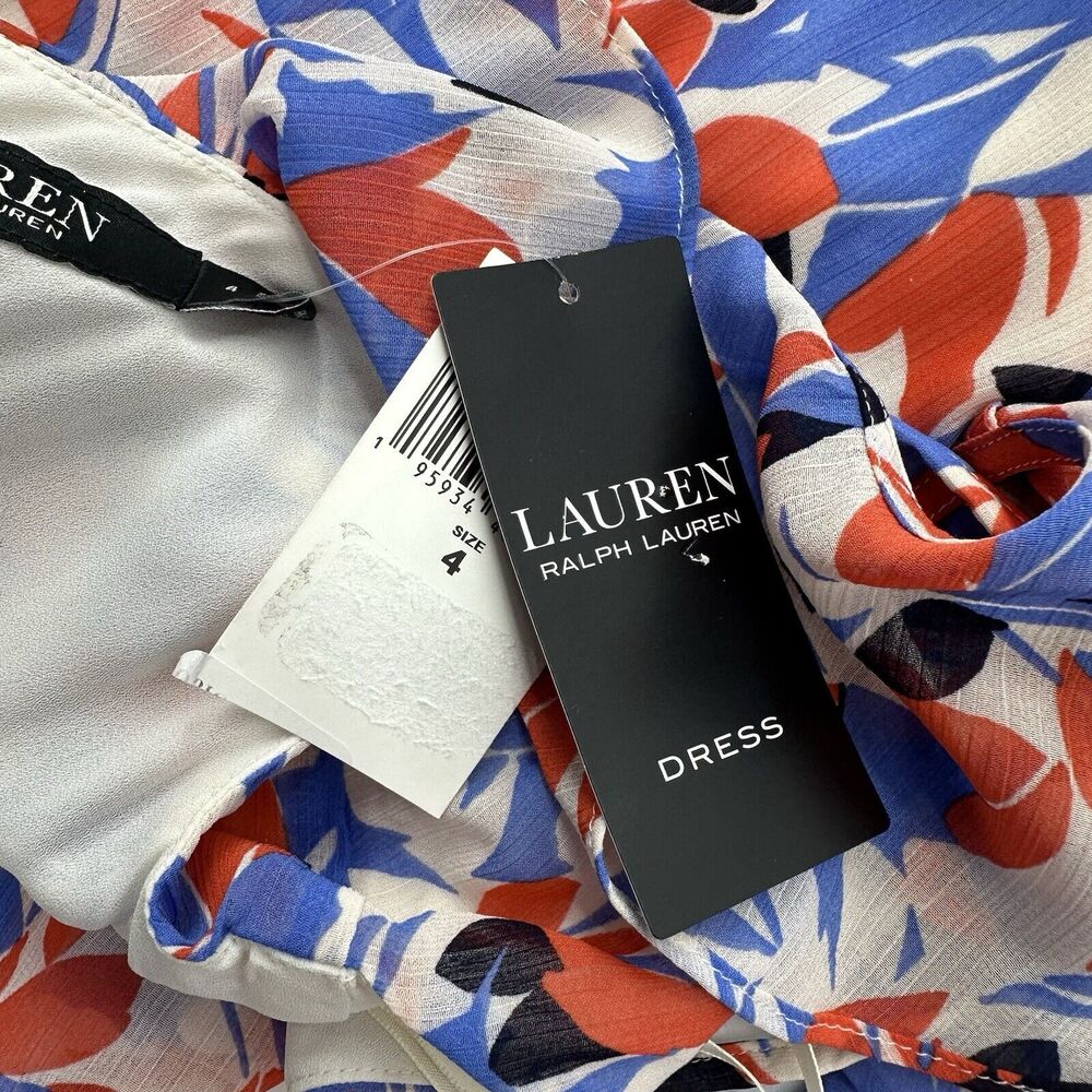 Lauren Ralph Lauren Womens Maxi Dress Sz 4 Floral Elegant‎ Summer Chic Feminine - Picture 8 of 10